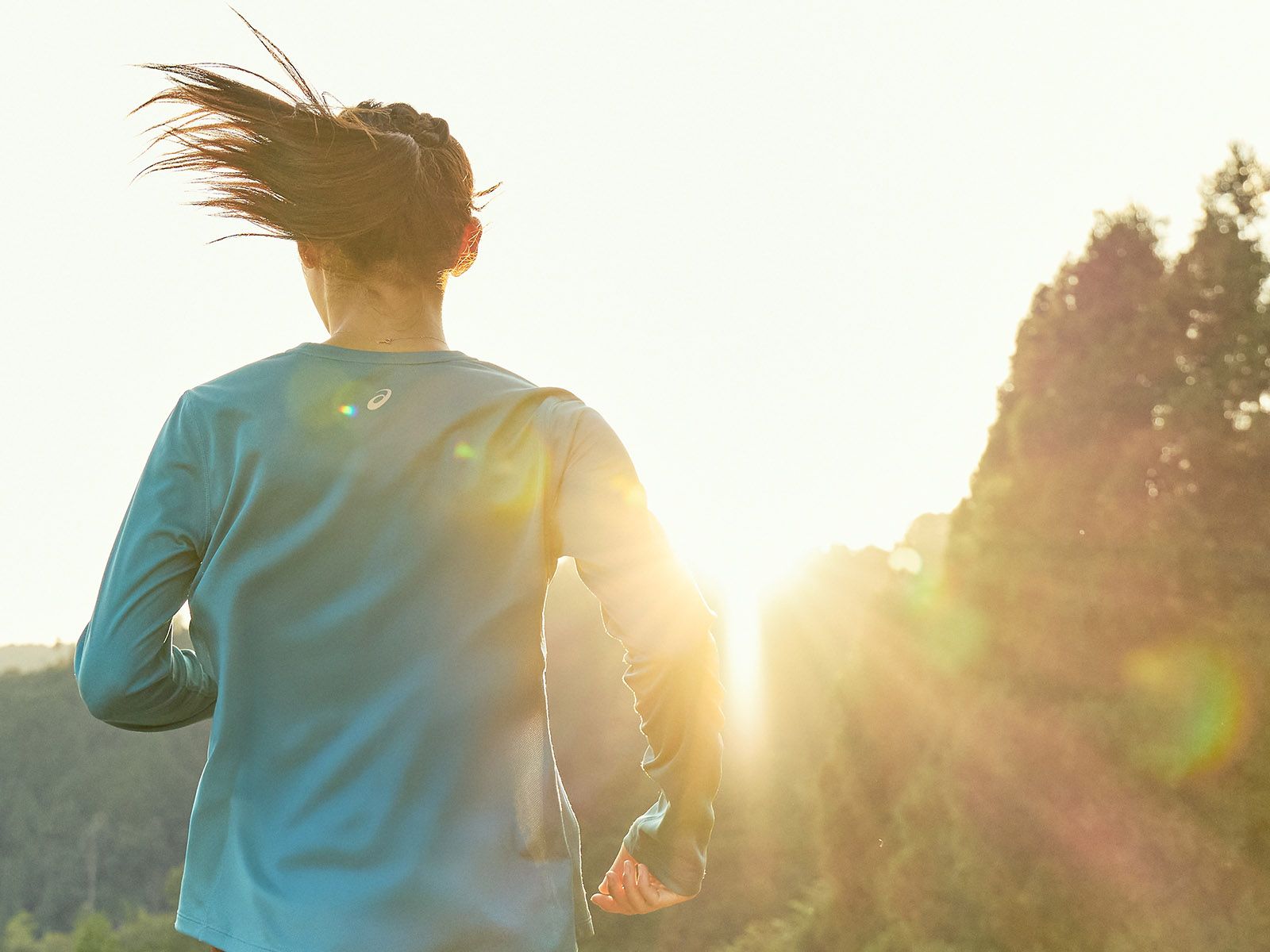 back of female runner