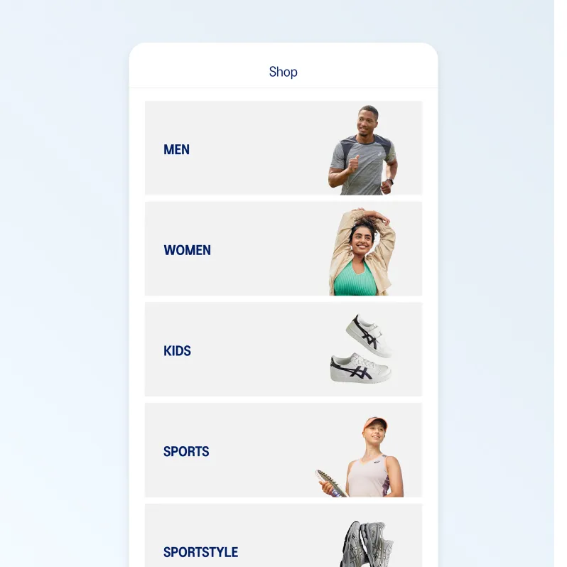 ASICS Shop Anywhere with the ASICS App
