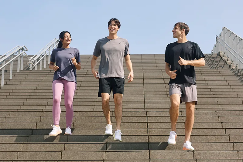 ASICS Athletes going for a run.