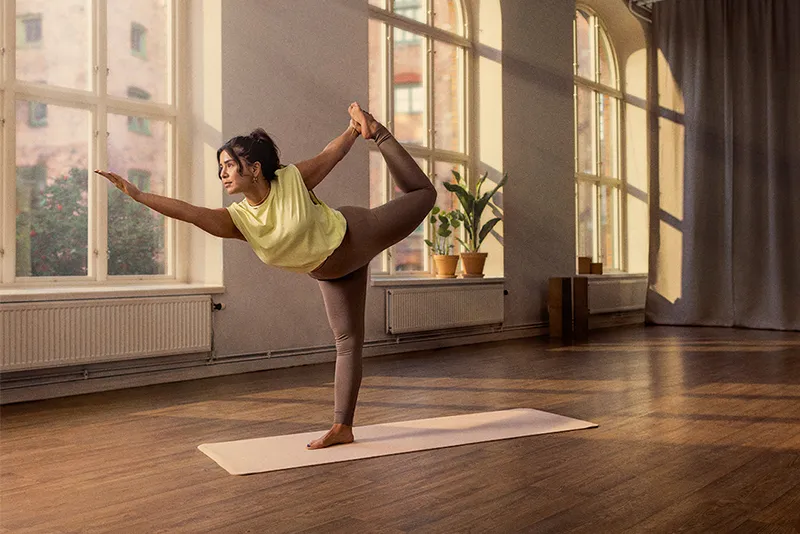 ASICS Athlete stretching.