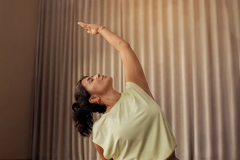 ASICS Athlete stretching.