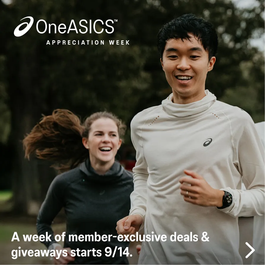 2 ASICS runners outside